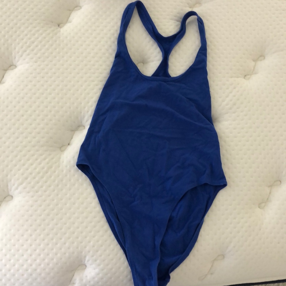 Blue Aritzia bodysuit
